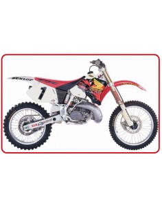 Kit déco + housse de selle + plastiques réplica MCGraph Honda CR 125-250 1995-1997
